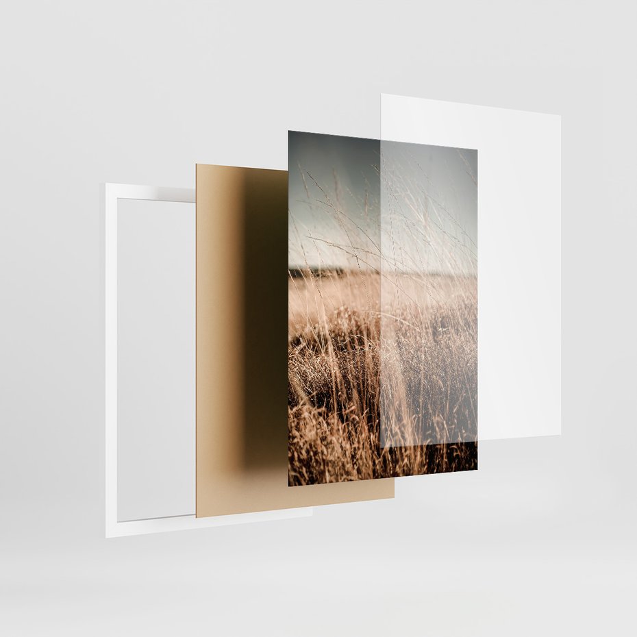 Zestaw obrazy w ramie, plakaty - przyroda, krajobraz, wydma - rama biała