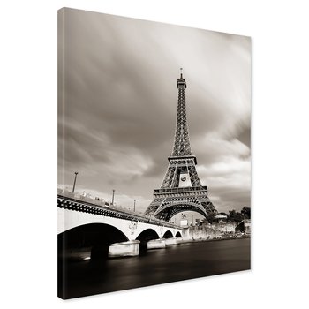 Obraz na płótnie - Paryż, Wieża Eiffla, most