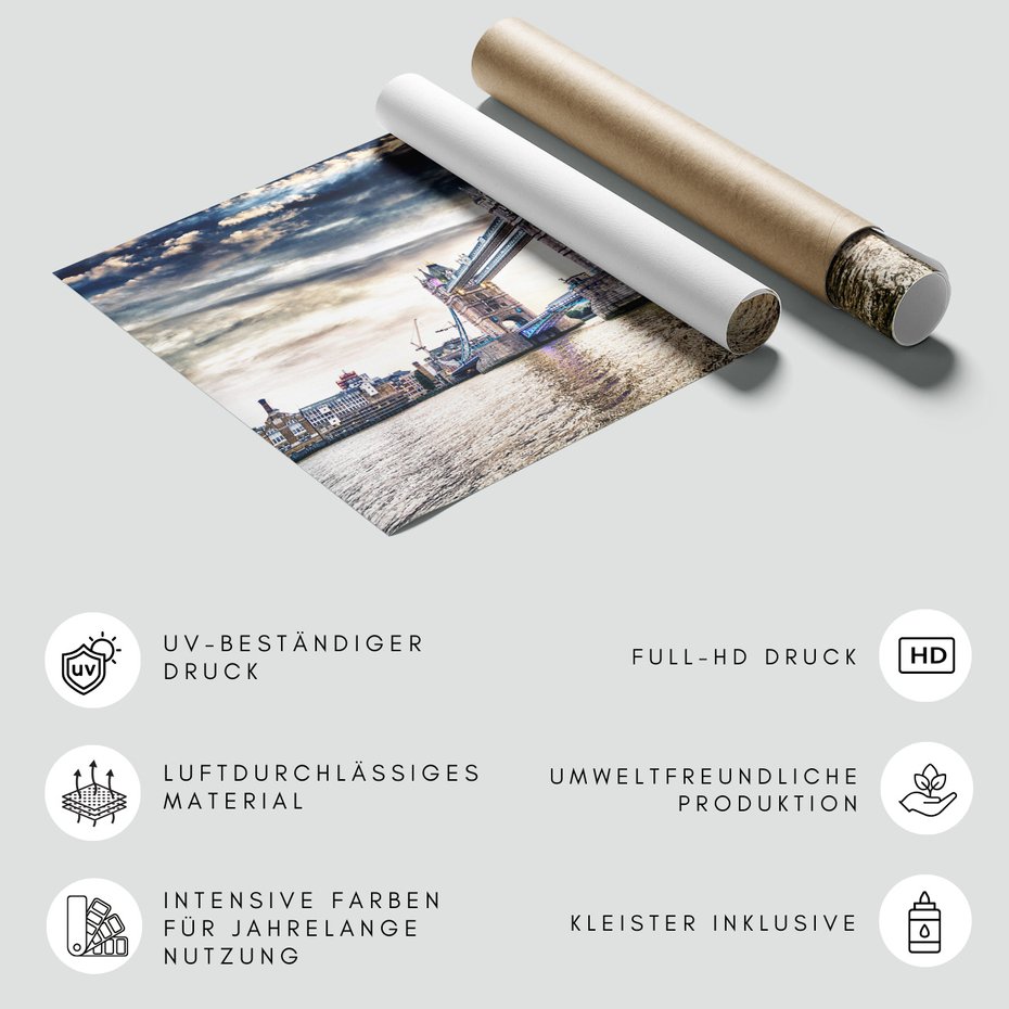 Fototapeta - most, miasto, rzeka