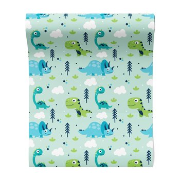 Tapeta - dziecięca, dinozaury, wzór,