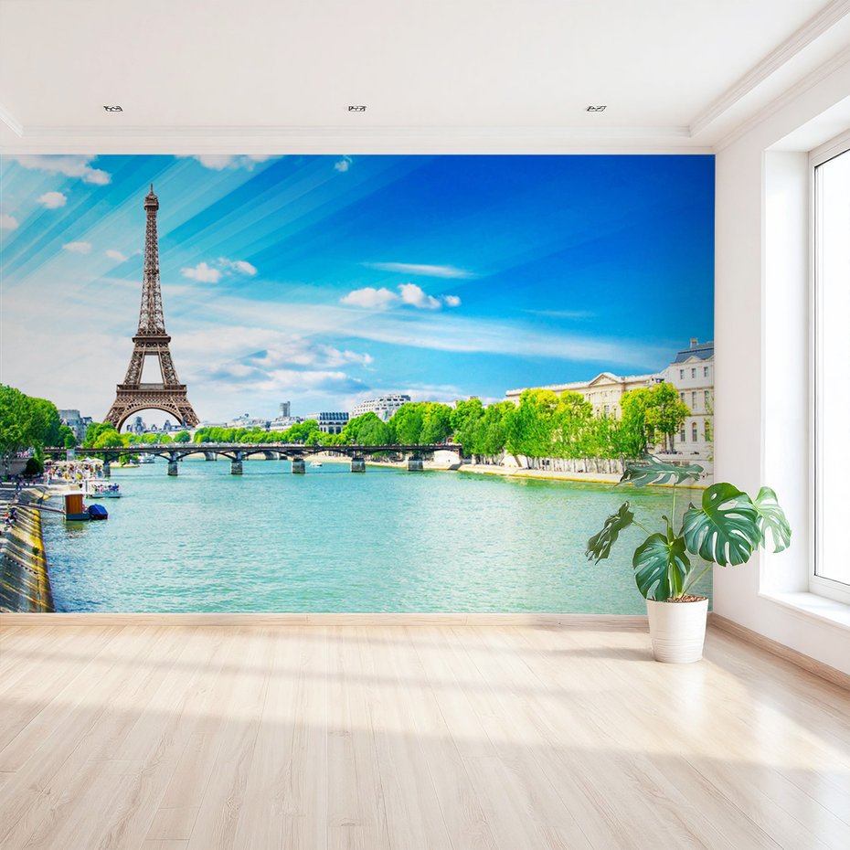 Fototapeta - Paryż, Wieża Eiffla, sekwana