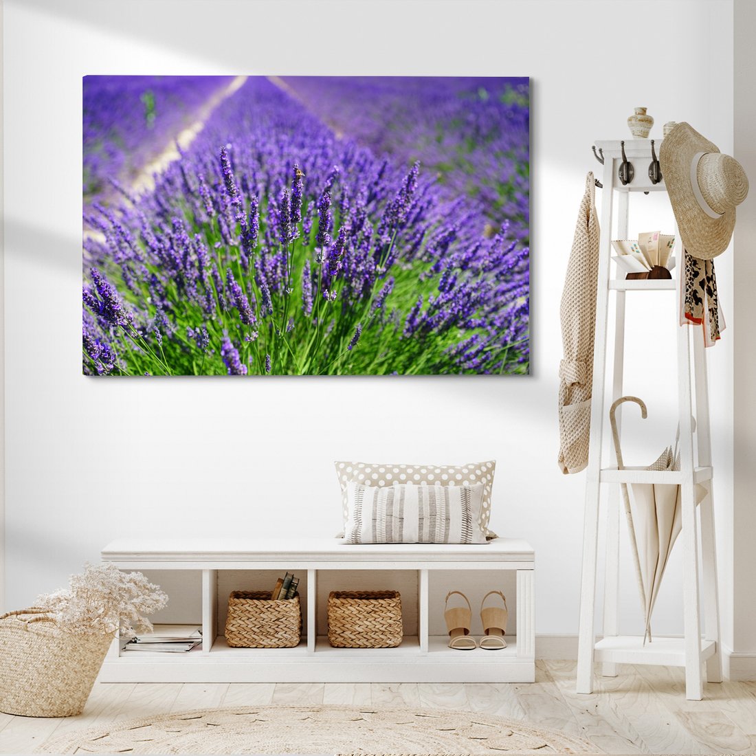 Obraz na płótnie - lawenda, pole, kwiaty