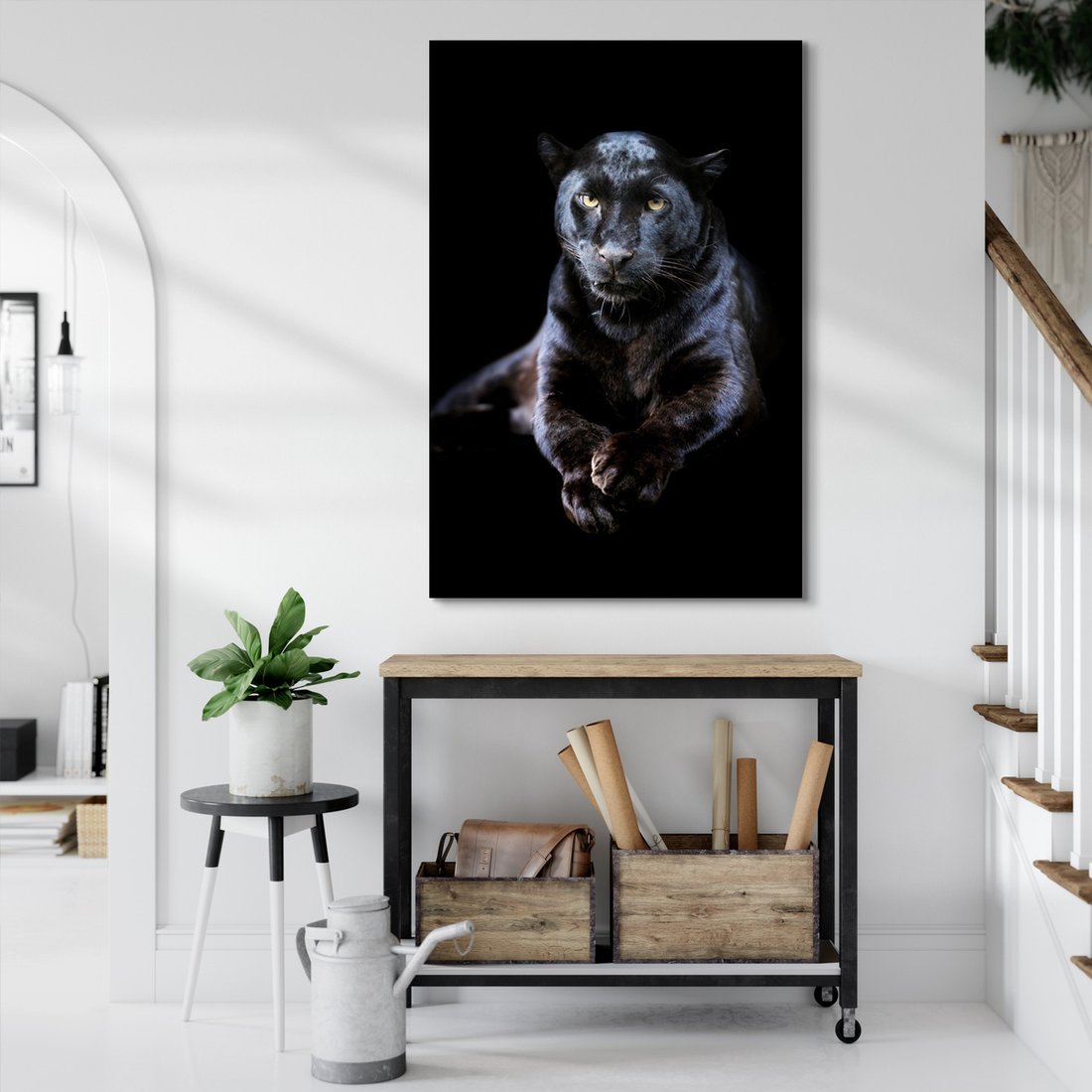 Obraz na płótnie - pantera, czarna, kot