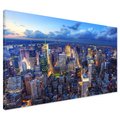 Obraz na płótnie - miasto, noc, budynki