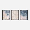 Zestaw obrazy w ramie, plakaty - marmur, złoto, abstrakcja - rama czarna