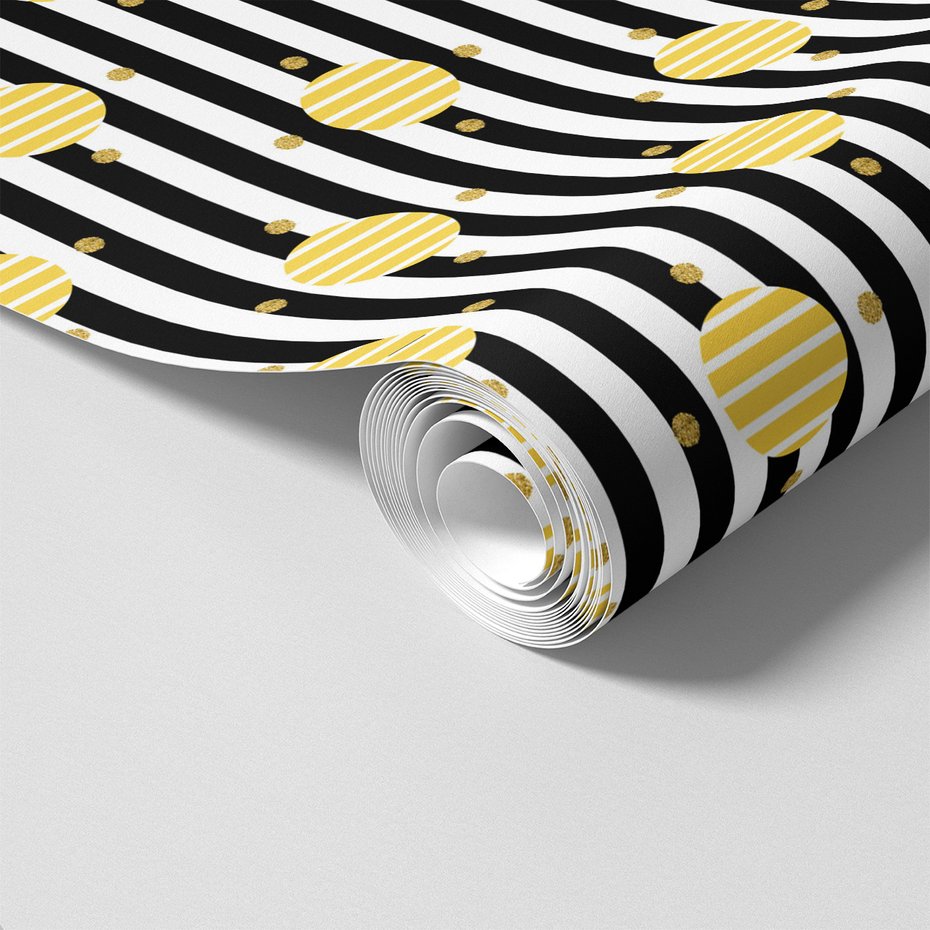 Tapeta - kropki, pasy, koła