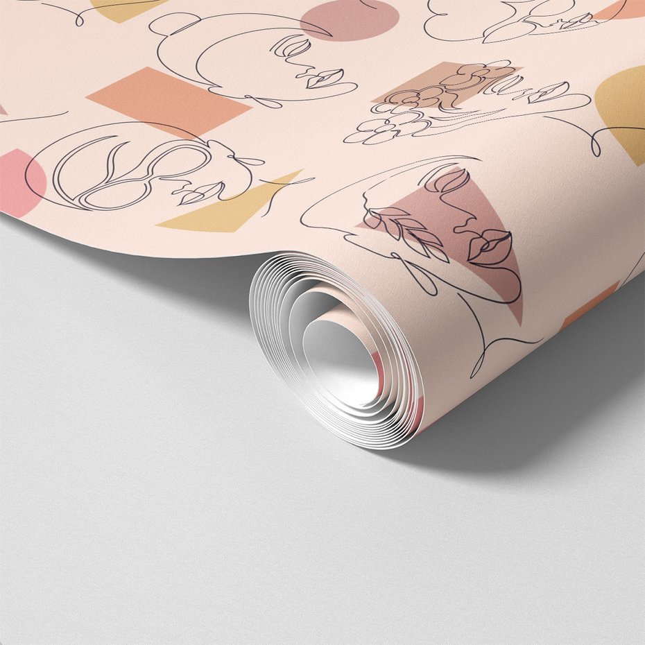 Tapeta - twarz, portret, geometria