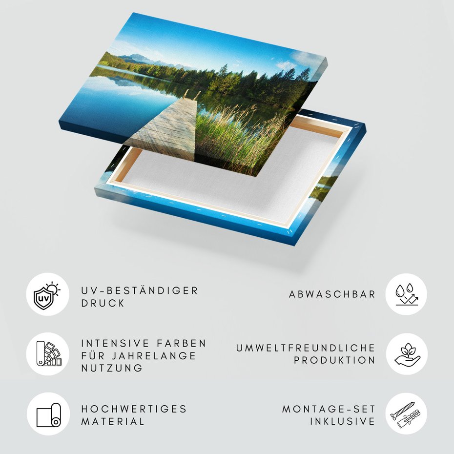 Obraz na płótnie - jezioro, góry, lasy