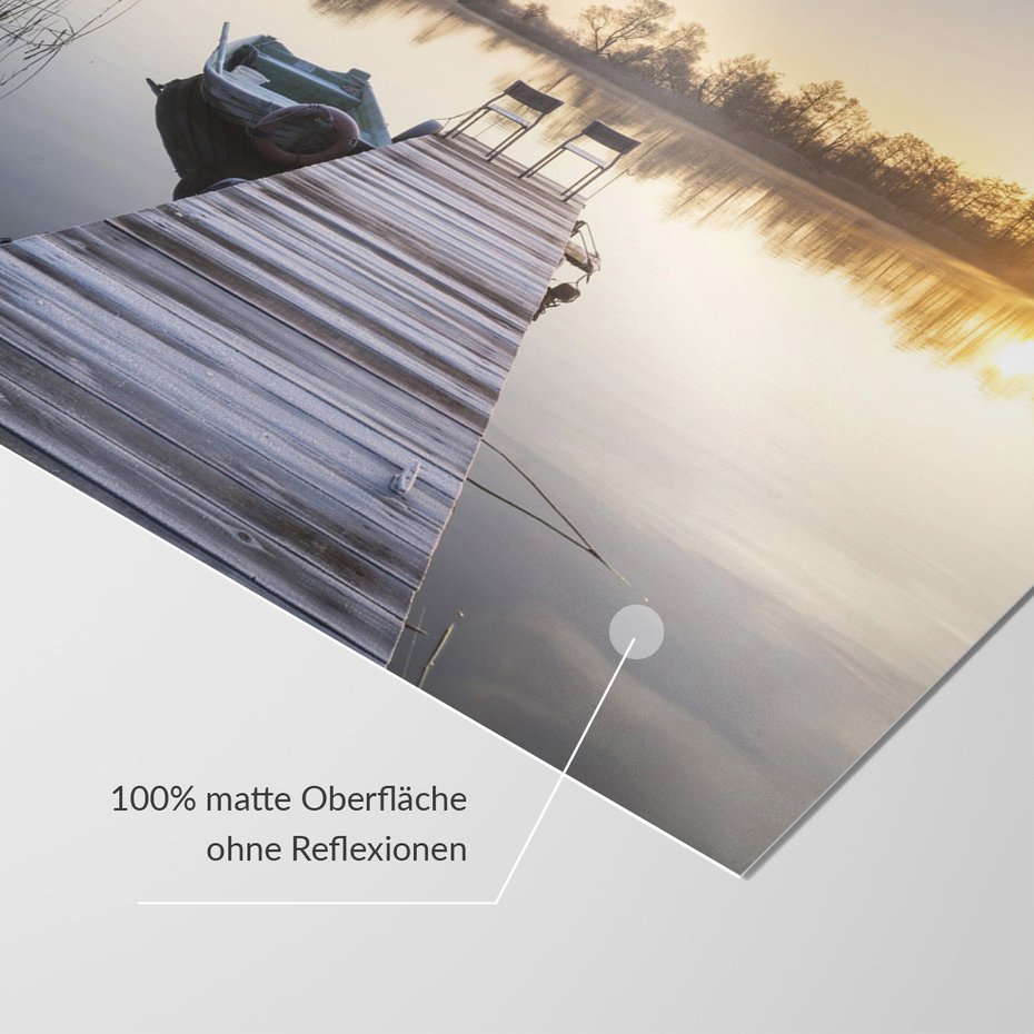 Fototapeta - jezioro, pomost, wschód słońca