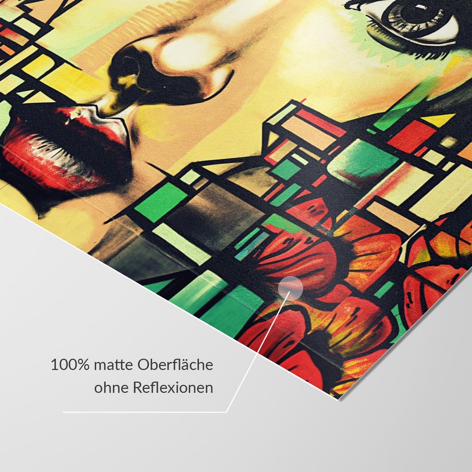 Fototapeta - graffiti, portret, kwiaty