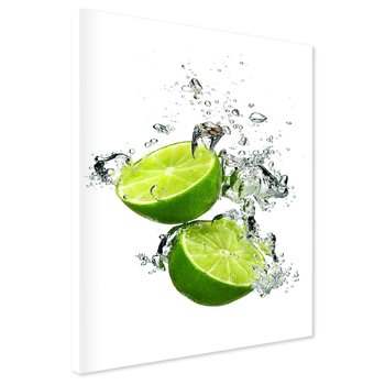 Obraz na płótnie - limonka, woda, świeżość
