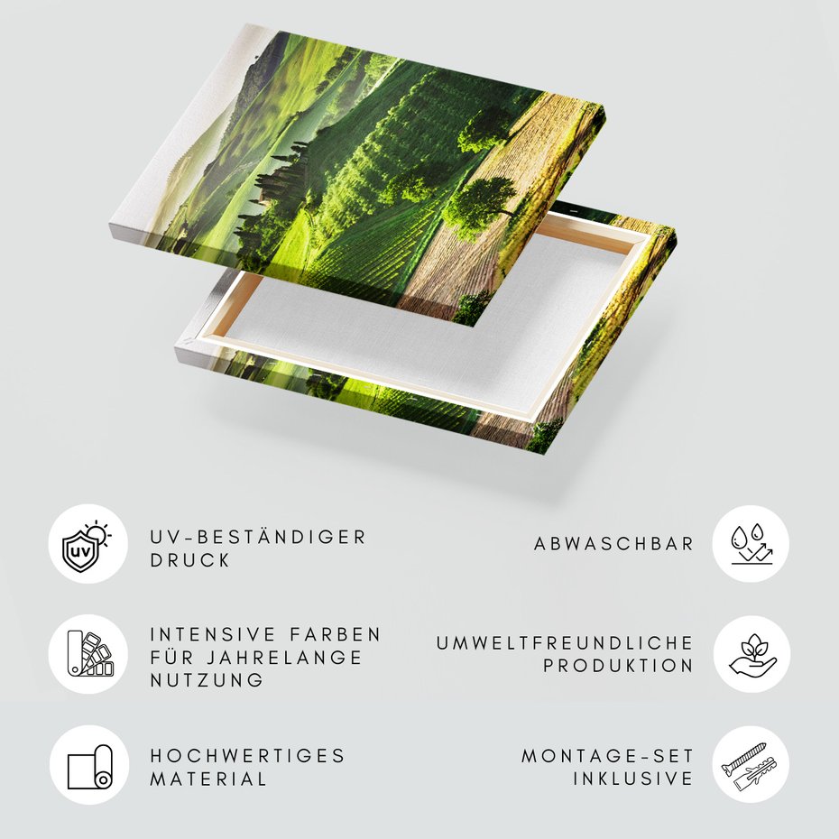 Obraz na płótnie - Toscana, wzgórza, krajobraz