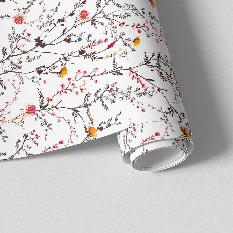 Tapeta - kwiaty, gałązki, natura