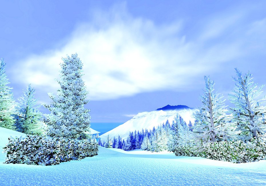 Fototapeta - zima, śnieg, góry