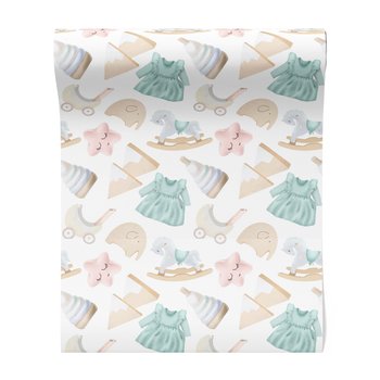 Tapeta - dziecięca, ilustracje, zabawki, dziecięca