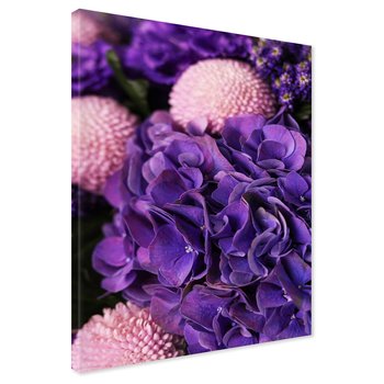 Obraz na płótnie - kwiaty, fioletowy, bukiet