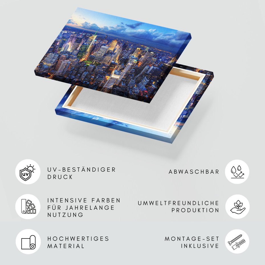 Obraz na płótnie - miasto, noc, budynki