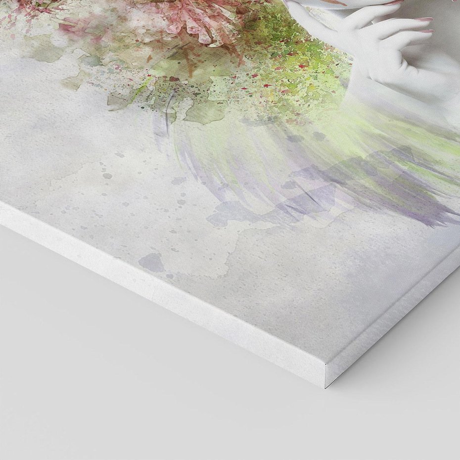 Obraz na płótnie - kobieta, kwiaty, abstrakcja