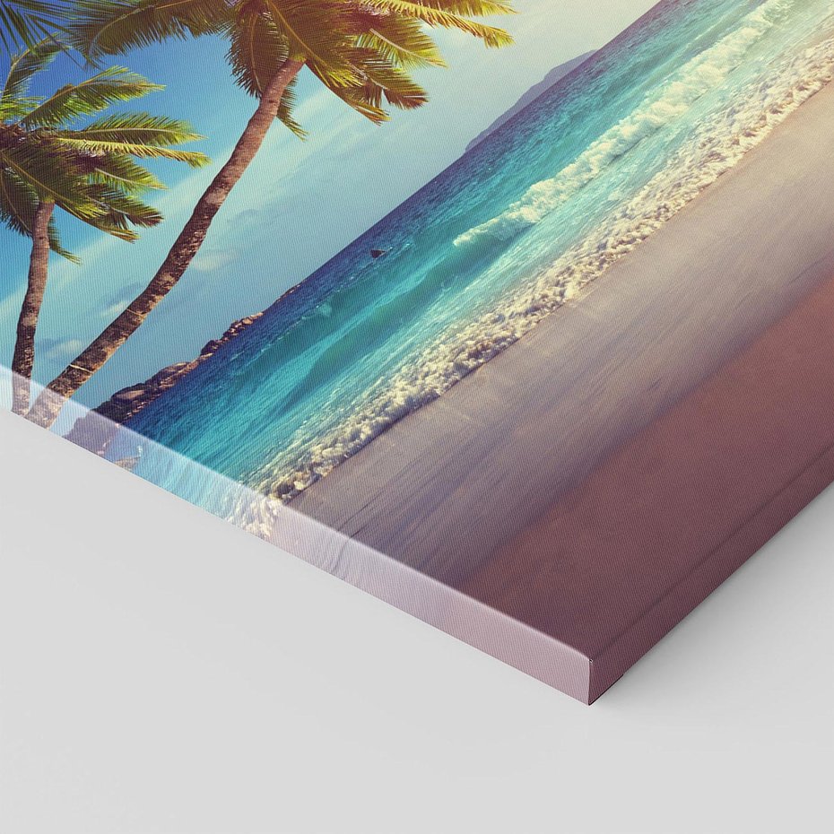 Obraz na płótnie - plaża, morze, palmy