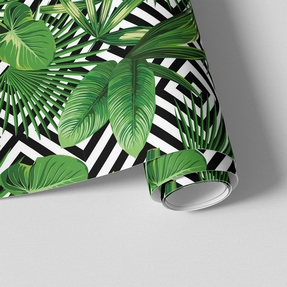 Tapeta - liście, geometria, tło