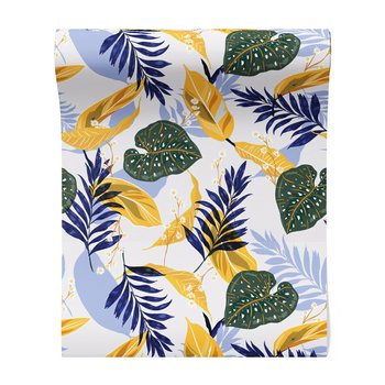 Tapeta - liście, kwiaty, wzór