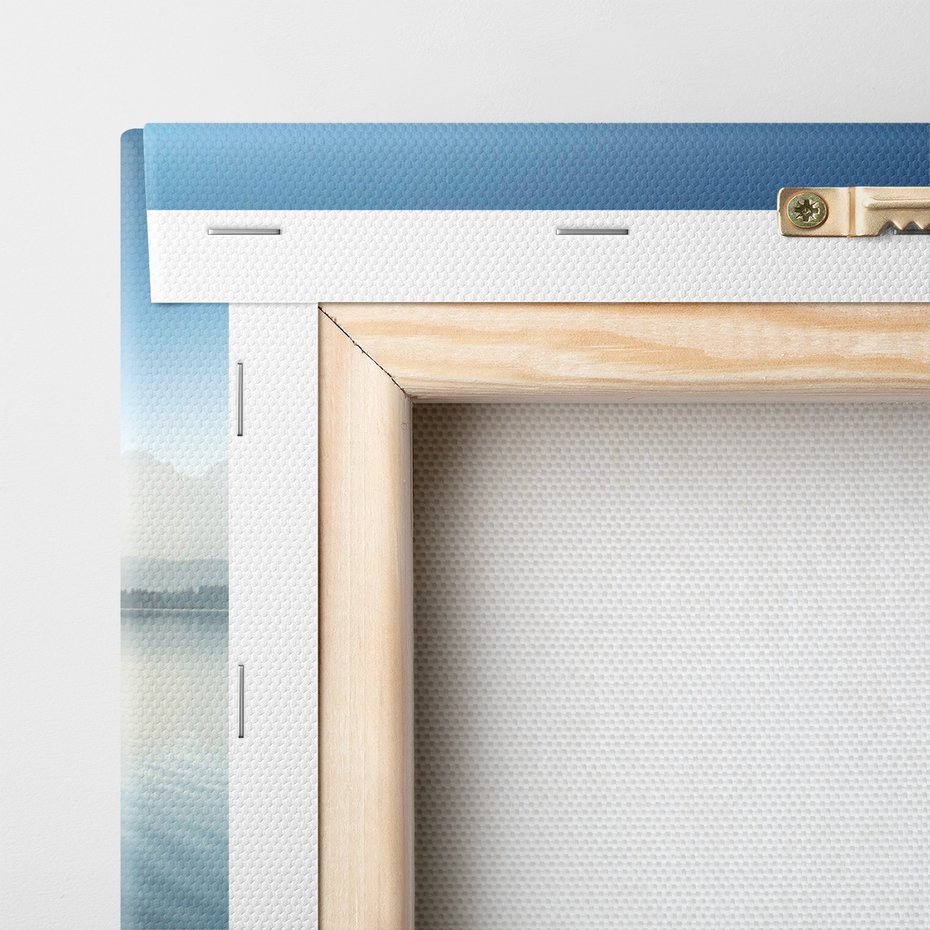 Obraz na płótnie - jezioro, molo, góry