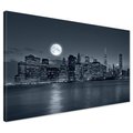 Obraz na płótnie - miasto, noc, księżyc