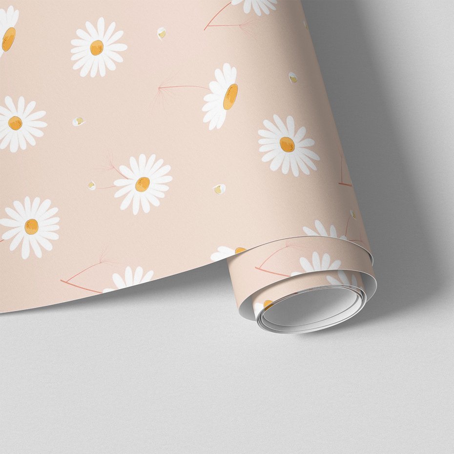 Tapeta - kwiaty, stokrotki, tło