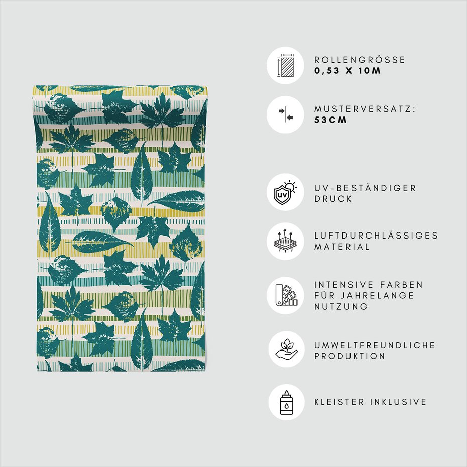 Tapeta - liście, paski, jesień