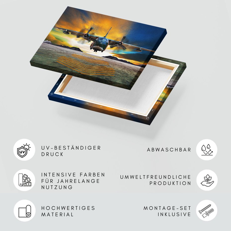 Obraz na płótnie - samolot, lotnisko, niebo