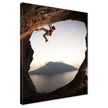 Obraz na płótnie - wspinaczka, skała, sport