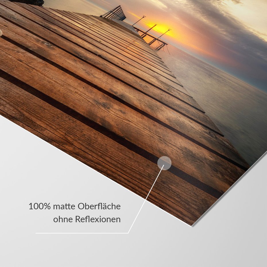 Fototapeta - morze, molo, zachód słońca