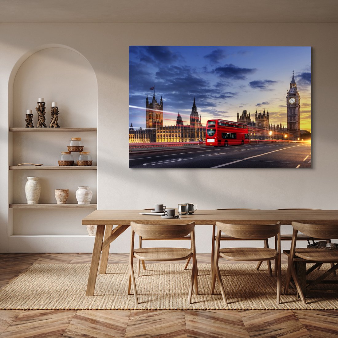 Obraz na płótnie - Londyn, autobus, Big Ben