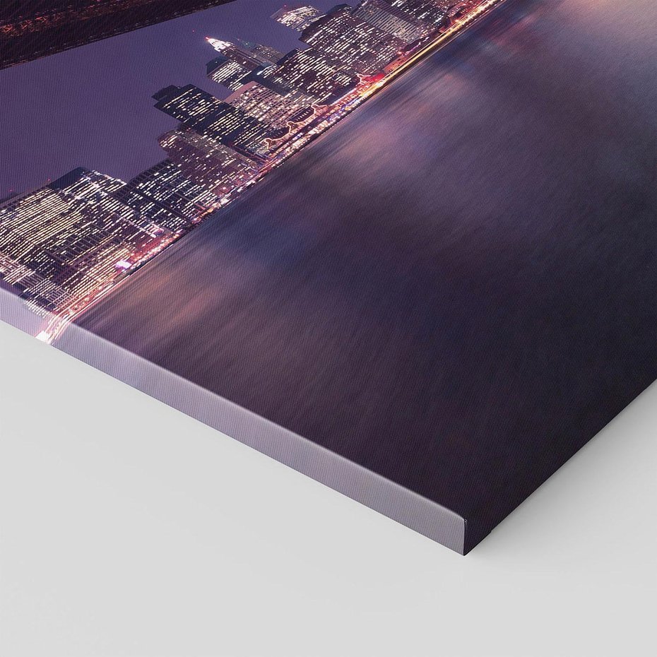 Obraz na płótnie - miasto, most, noc