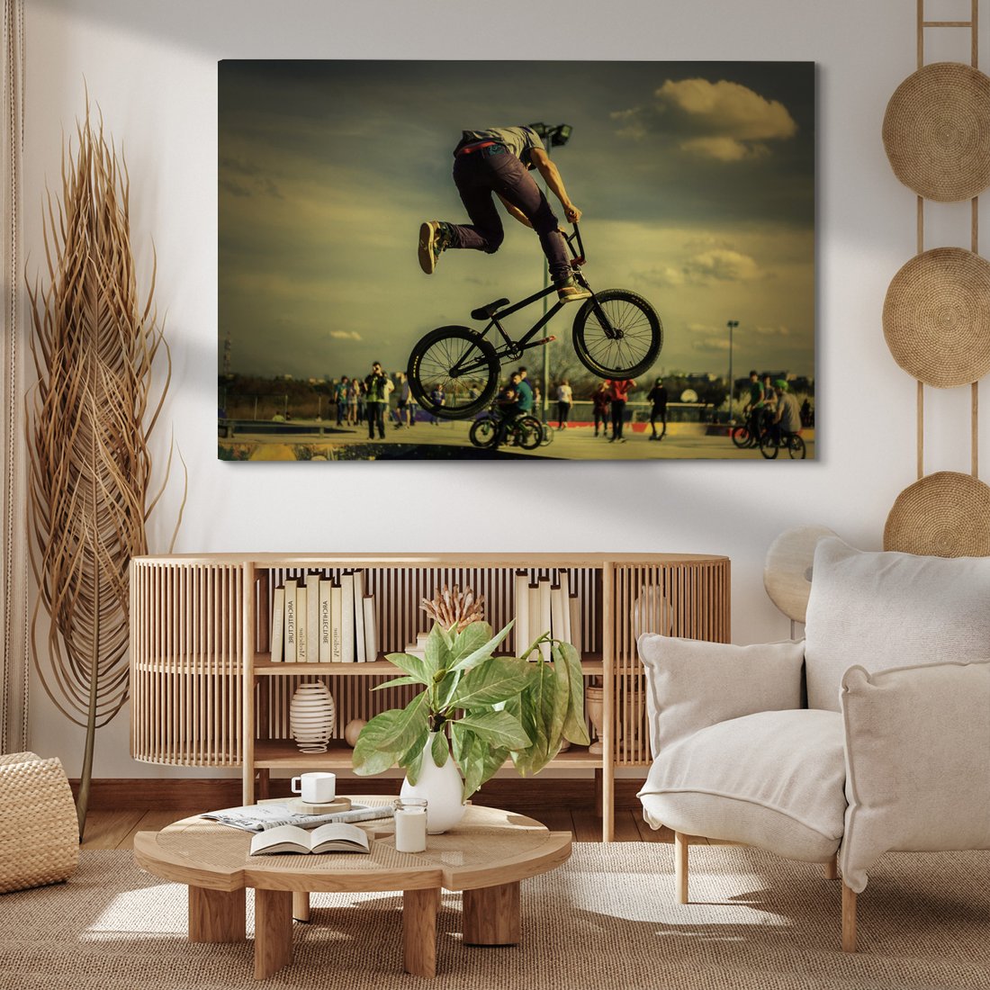 Obraz na płótnie - BMX, rower, trik