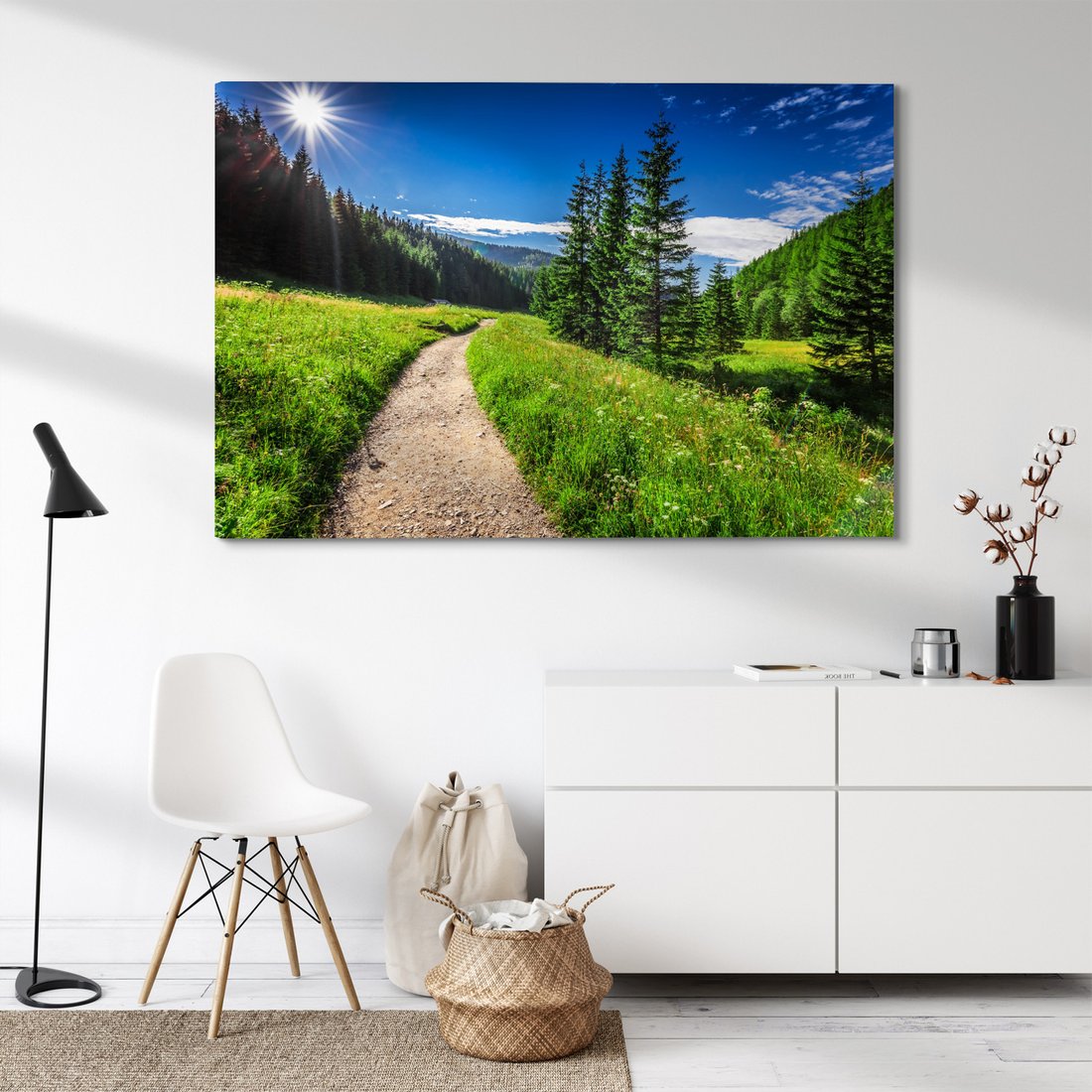 Obraz na płótnie - krajobraz, las, ścieżka