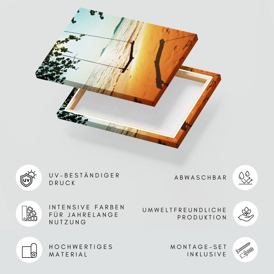 Obraz na płótnie - plaża, morze, huśtawka