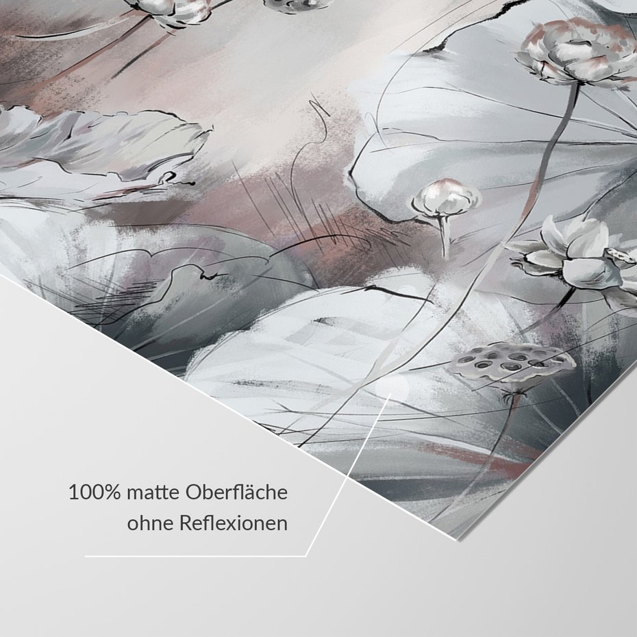 Fototapeta - beton, liście, lilie