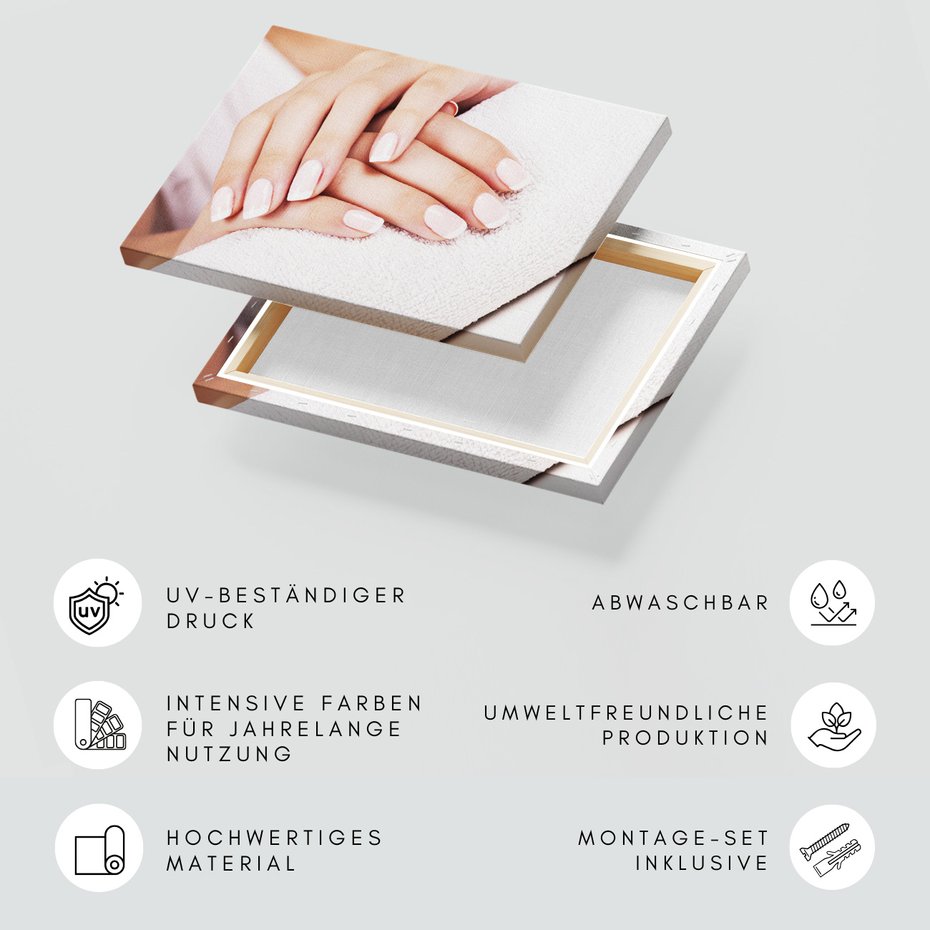 Obraz na płótnie - manicure, dłonie, paznokcie