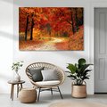 Obraz na płótnie - jesień, liście, las