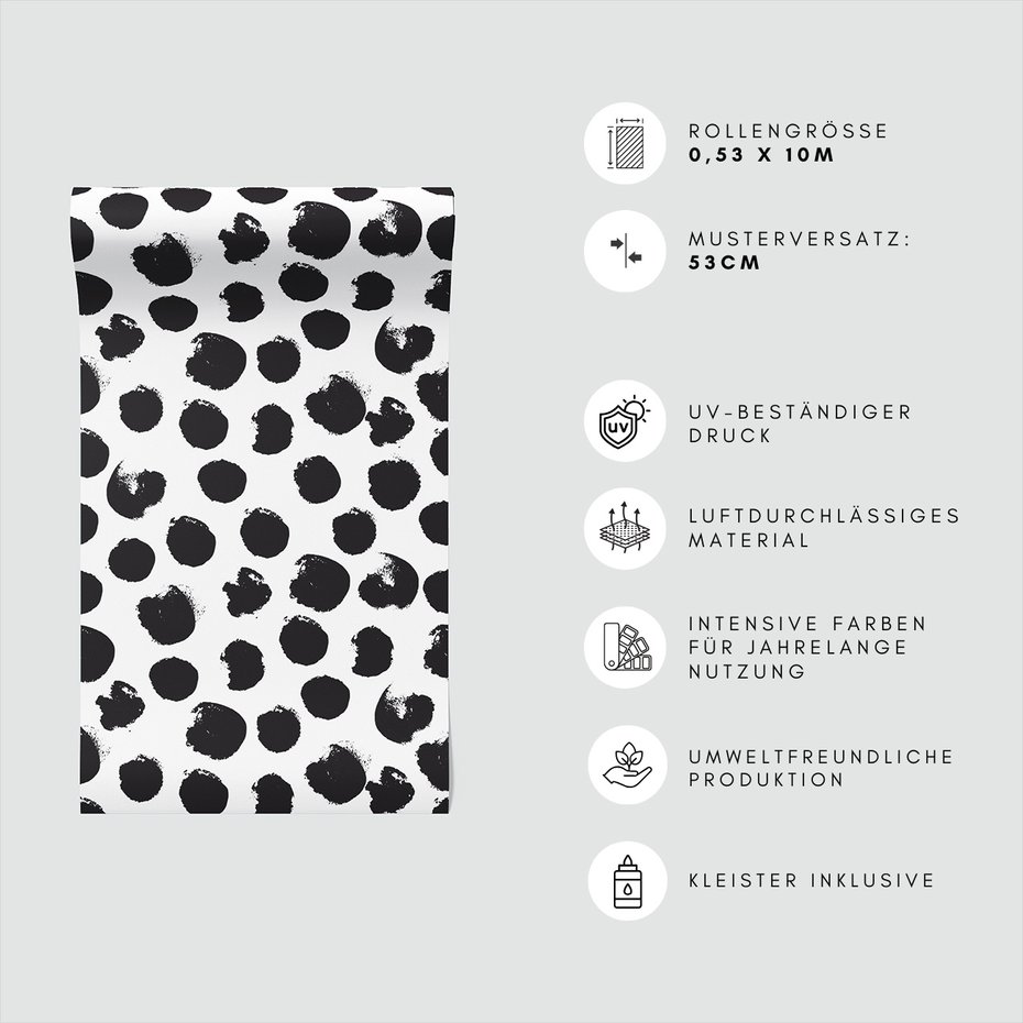 Tapeta - kropki, farba, tło