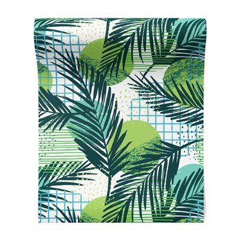 Tapeta - liście, geometria, abstrakcja