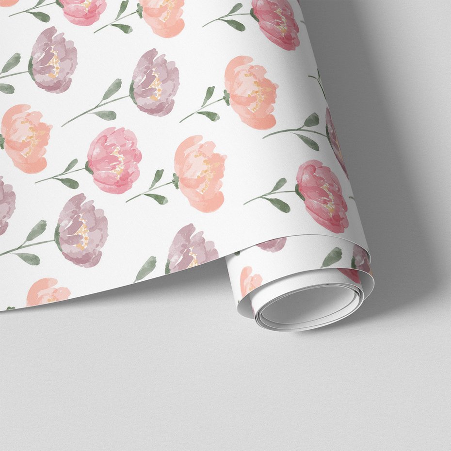 Tapeta - kwiaty, akwarela, kompozycja