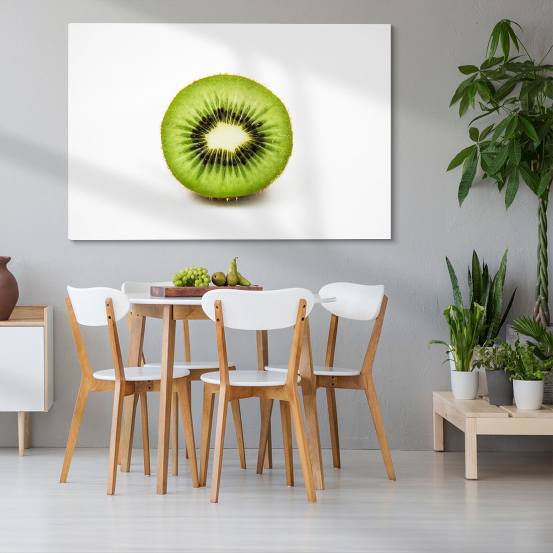 Obraz na płótnie - kiwi, owoc, przekrój