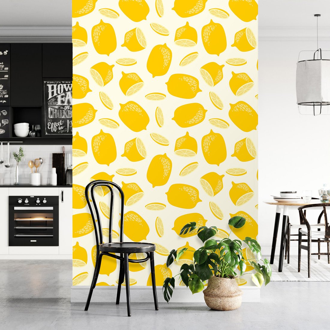 Tapeta - cytryny, owoce, plasterki