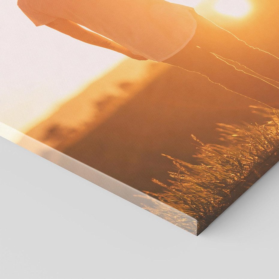 Obraz na płótnie - zachód słońca, miłość, para