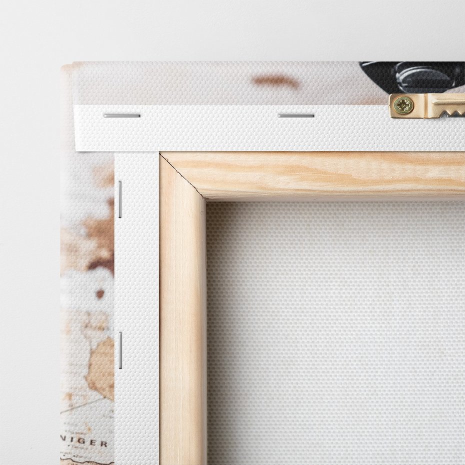 Obraz na płótnie - aparat, mapa, podróż