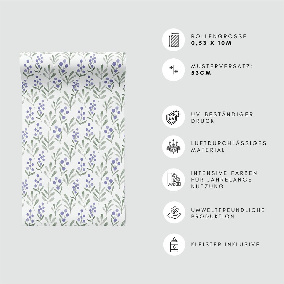 Tapeta - liście, jagody, gałązki