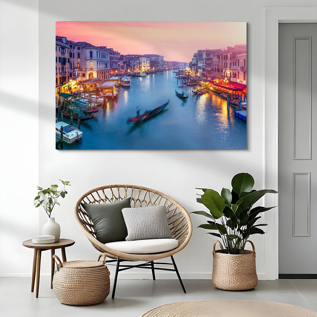 Obraz na płótnie - Wenecja, kanał, gondole