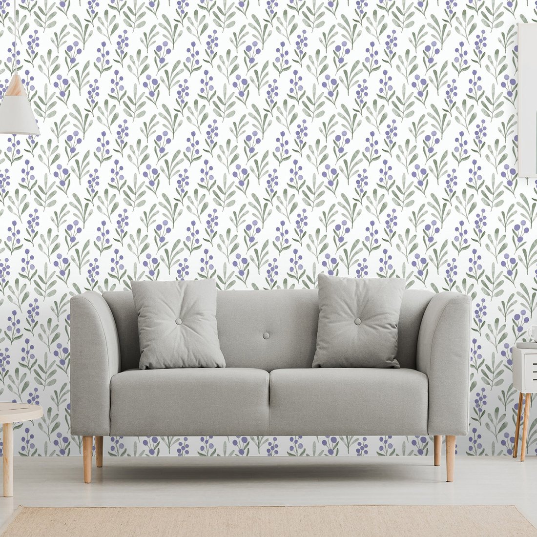 Tapeta - liście, jagody, gałązki